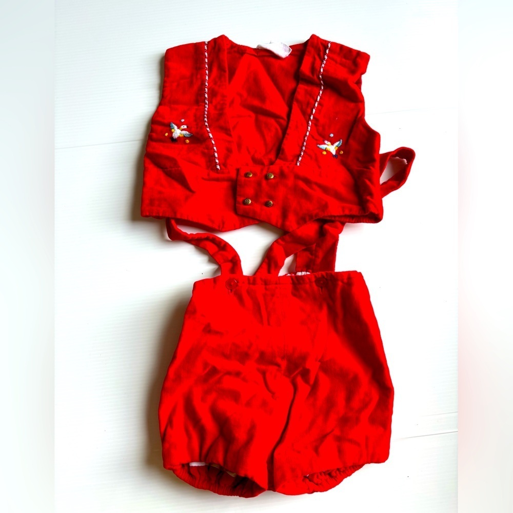 Little Pal Montreal Red Embroidered Two Piece Set Size 2